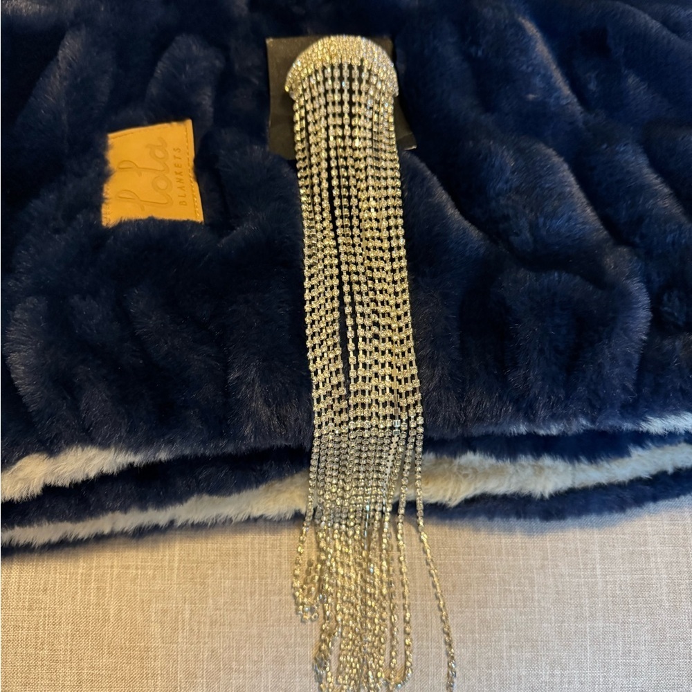 Sparkling Silver Rhinestone Fringe Barrette - Picture 4 of 4